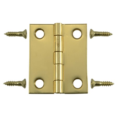 MIDWEST FASTENER 1-1/2" x 1-1/4" Solid Brass Ornamental Hinges 3PK 37143